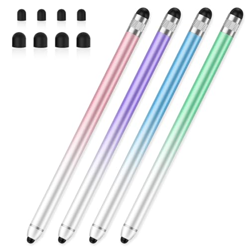 Stylet pour écran tactile, stylet capacitif haute sensibilité à double embout pour iPhone/iPad/Android/Samsung/ordinateur/tablettes, stylets universels...