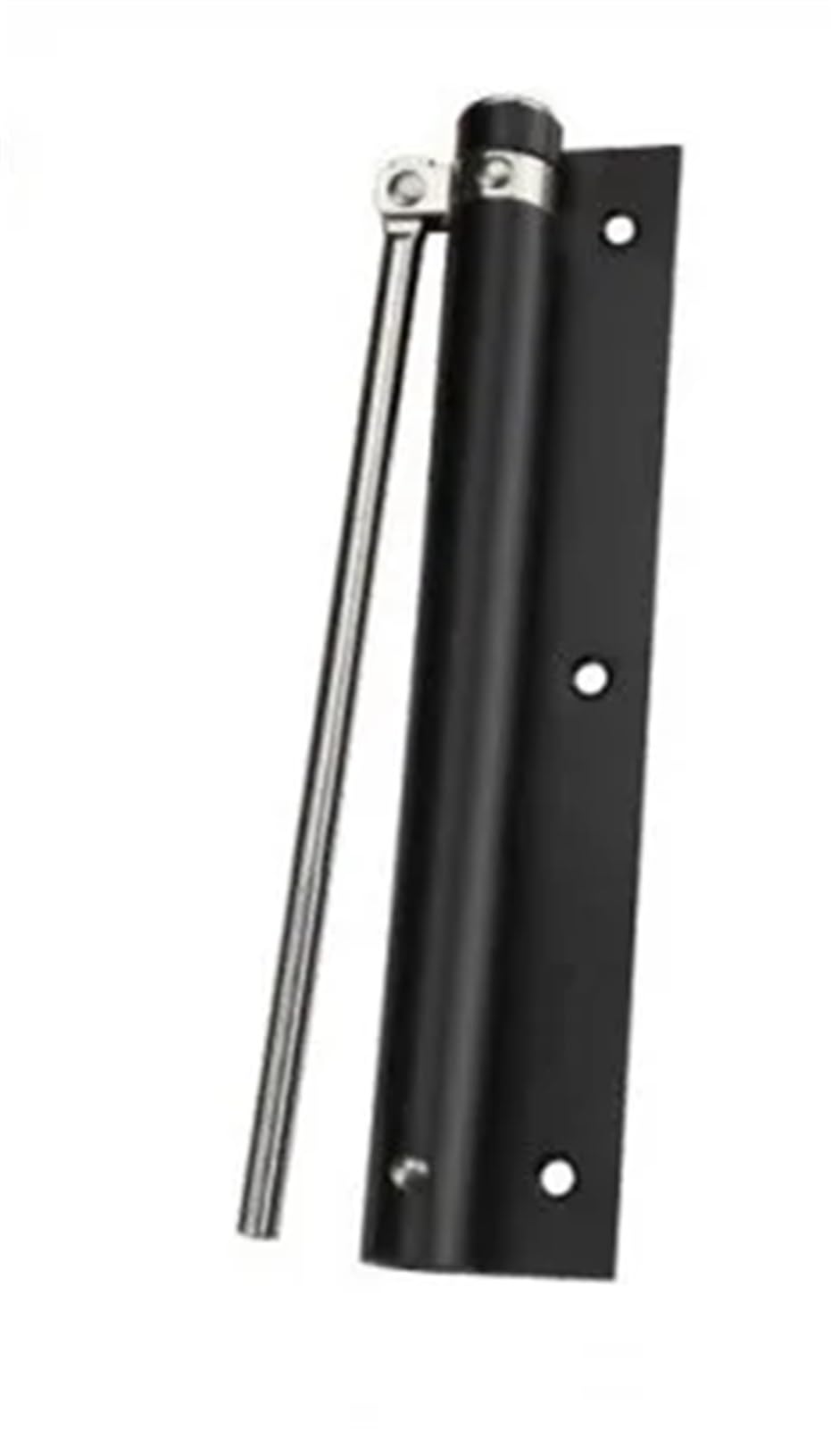 Cierrapuertas automático ajustable de acero inoxidable con resorte y bisagra for puerta de madera de oficina y hotel.(Black)