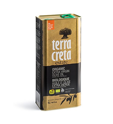 Terra Creta | Certified PDO ORGANIC Extra Virgin Olive Oil 5Ltr | Award Winning | Single Origin & Single Estate Kolymvari | 100% Pure Greek Olive Oil | Cold Extracted | Certified Kosher