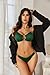 Avidlove Sexy Lingerie for Women Cutout Bra and Panty Set Cute Lingerie Set Green Medium
