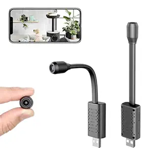 DDLC Indoor Cameras 1080p HD USB Interface Mini Camera with Video and Audio Recording, Supports 64GB Micro SD Card Recording (Not Included)(Flexible Camera)