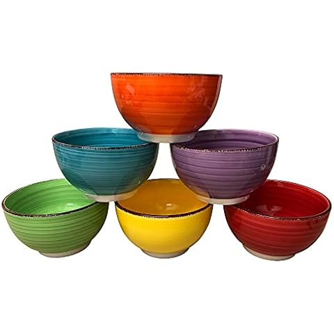 Doriantrade Müslischalen-Set Keramik 6 Stück, Suppenschalen, Salatschalen, Tolle Farben, Spülmaschinenfest & Mikrowellengeeignet Cover