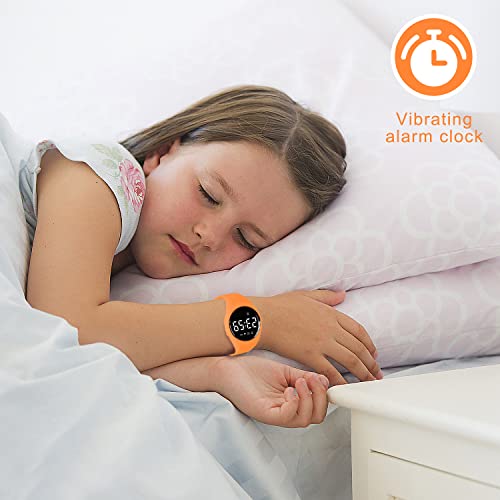 Image of Kids Watches for Girls Boys Digital Sport Watch with Step Counter Pedometer Vibration Alarm Clock, No App Waterproof Fitness Tracker Kids Watch Boys Girls Teens Students Ages 5-16