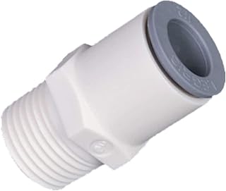 Parker Hannifin 6505 04 10WP2-pk20 LIQUIfit Body Male Connector Fitting, 4 mm Push-to-Connect Tube x 1/8" Male BSPT, Polymer (Pack of 20)