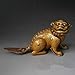 Produktbild 1111111111 Antikes chinesisches Messing, handgefertigt, Fengshui-Glückstier, Löwe, sichere und viel Glück Statue