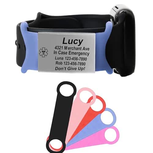 Medical Alert ID Tag With Silencer – Free Custom Engraving, Personalized Safety Tag