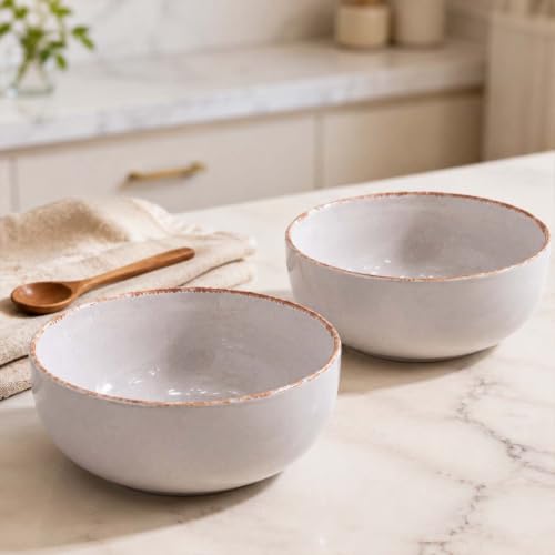 Image of The Earth Store Lavender Marble Serving Bowl - 800ML Ceramic Bowl Set of 2 | Microwave & Dishwasher Safe Ceramic Serving Bowl for Home, Gifting & Restaurants