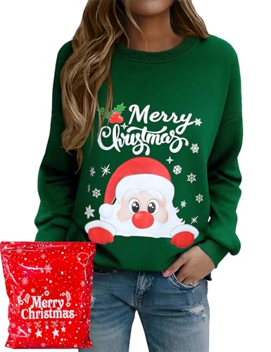 Lonya Weihnachts Sweatshirt Damen Weihnachtspullover Lustiges Xmas...
