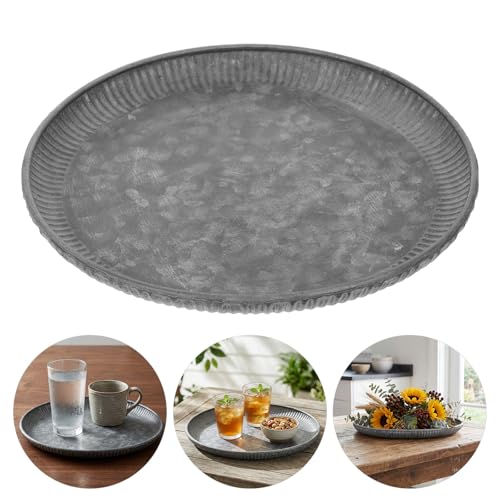 Bandeja decorativa metálica para cenas con amigos y mesas de dulces 8