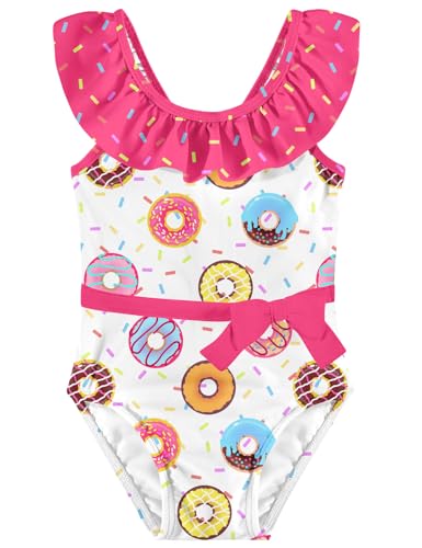 Image of Girls One Piece Swimsuits Toddler Cute Ruffle Bathing Suits Quick Dry Beach Swimwear Size 2-7 Years