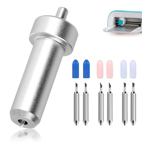 HAPPOW Cuchillas de repuesto para Cricut Joy Xtra/Extra, 6 cuchillas de corte con 1 soporte, hoja de corte fino (30°/45°/60°), accesorio para Cricut Joy, para tarjeta de 1,5 mm de grosor, vinilo