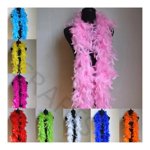 Bufanda boa de plumas rosa de 50 gramos para accesorios de ropa 2