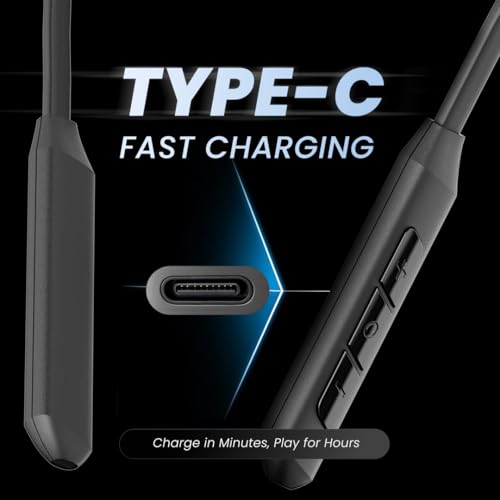Image of VIDA NeckBlaze Z10, Wireless in-Ear Neckband, 40Hrs Playtime, True Stereo Sound, Magnetic Hall Sensor, BT v5.4, Type-C Fast Charging, 10mm Drivers, HD Calls with in-Built Mic (Grey)