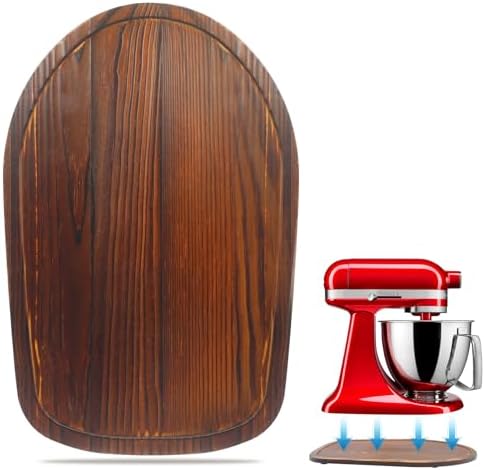 Mixer Slider Compatible with Kitchen aid 4 .5-5 Qt Stand Mixer Pine Wood - Kitchen Countertop Storage Mover Sliding Caddy for Kitchen Aid 4 .5-5 Qt Mixer (4 .5-5 Qt - Brown)