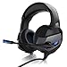 Produktbild CSL - Gaming Headset für PS4 PS4 Pro PS5 und PC - USB Komfort Kopfhörer - Kabelfernbedienung Mikrofon - LED Beleuchtung - Professional - Stoffummantelte Kabel - Musik Gaming VoIP Internet