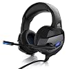 CSL – PS4 PS5 Headset – Gaming Headset Klinke mit Mikrofon – Klinkenanschluss – LED Beleuchtung – Gaming Kopfhörer für PC PS4 PS4 Pro PS5 Xbox One XBox One S