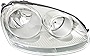 Evan-Fischer Headlight Assembly Compatible with 2006-2009 Volkswagen GTI Halogen 05-05 2.5/TDI Model Passenger Side