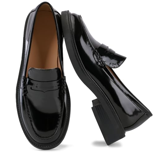 Image of Loafers for Women, Classic Penny Slip On Flat Dress Shoes