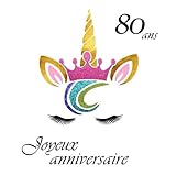 Photo Gallery joyeux anniversaire 80 ans: livre d or, licorne, 68 pages, format carré 21,59 x 21,59 cm Photo Gallery joyeux anniversaire 80 ans: livre d or, licorne, 68 pages, format carré 21,59 x 21,59 cm