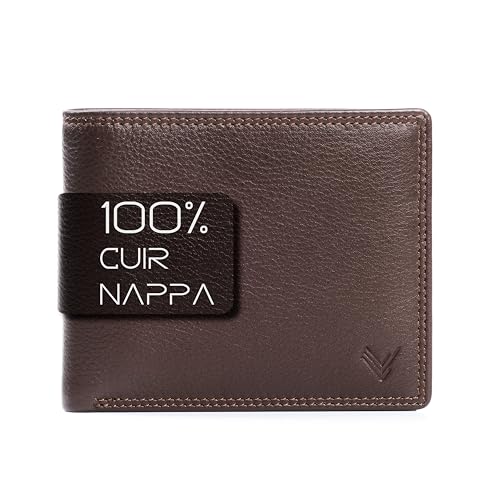 Lavalen Portefeuille Homme Cuir Veritable - Portefeuilles et Porte-Cartes - Porte Carte avec RFID - Porte Monnaie Homme Cuir Grande Capacite - Portecarte...