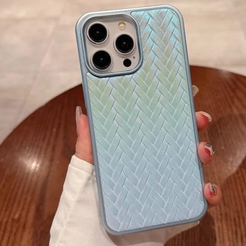 Coque en silicone à motif tissé laser bleu pour iPhone 12 Pro Max ENILSA