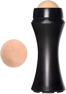 جهاز تدليك دوار قابل لاعادة الاستخدام ومحمول بحجر بركاني لامتصاص زيوت البشرة وازالة اللمعان الزائد بنتائج فورية لتدليك الوجه والعناية بالبشرة الدهنية في المنزل/خارج المنزل/اثناء السفر