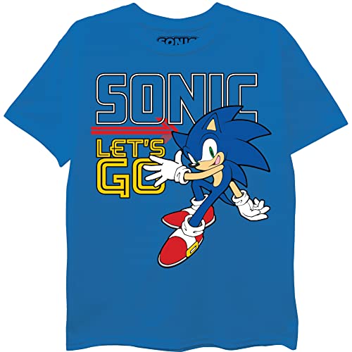 T-shirt Sonic pour garçon idéal pour l'école et les jeux de récréation manches courtes