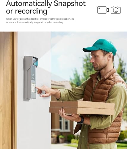 Image of TMEZON Wireless WiFi Video Doorbell Intercom System 2 Unit and Monitor Door Phone IP 4 Wire 7 Inch Entry 1080P Camera Night Vision,TUYA App Remote Unlock Door Release