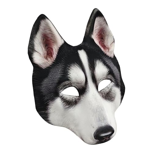 Moreeulsi Hundemaske, Verkleidungsmaske, Halloween-Maske für Karneval, Maskerade, Bühnenauftritt, Kostümzubehör