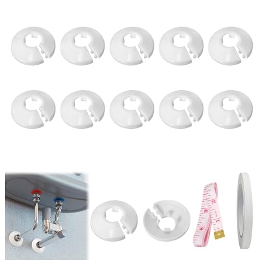 Embellecedor Radiador Cubre Radiadores Plásticos Blancos, 12 Rosetas Para Tuberias de Calefaccion Radiator, para Tubos de Calefacción Tuberias de Agua Superior e Inferior Fria y Caliente Tubos de Gas