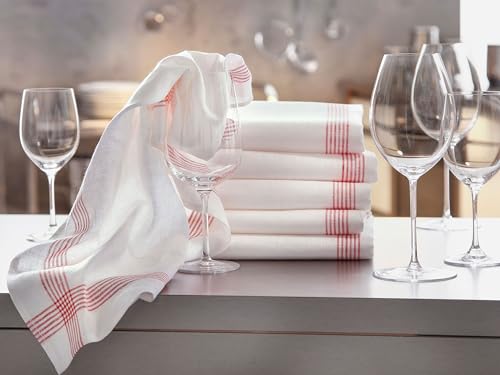 ZOLLNER 4 strofinacci 100% lino, 50x70 cm, bianco