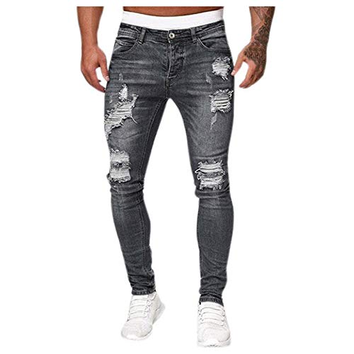 Nouveau Fashion Jeans Homme, Pantalons Homme 2022 Jean Troué Skinny Jean Slim Homme Jean Droit Pas Cher Jean Déchiré Moulant Homme Jean Bootcut Homme Jeans Bleu Clair Homme Jean Serré