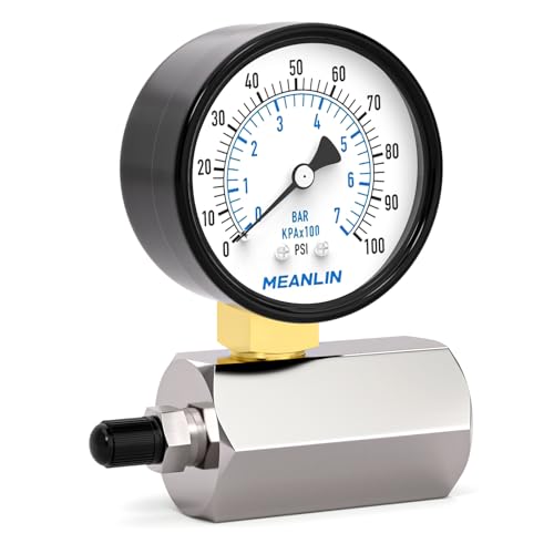 Manomètres acier double gradué 0-100 psi haute précision pour contrôle de pression fluide