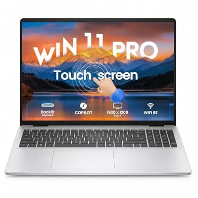 Dell 16 Laptop Touchscreen, Intel 10-Core 7 150U, 16.0-inch FHD+ 300nits WVA/IPS Display, 32GB DDR5 RAM, 1TB SSD, Backlit Keyboard, AI Copilot, Windows 11 Pro