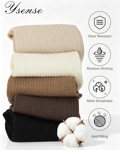 Image of YSense 10 Pairs Womens Ankle Socks Cotton Quarter Socks Women Men | Cushioned for Running Athletic Casual, Breathable Moisture-Wicking, Toe Seamless