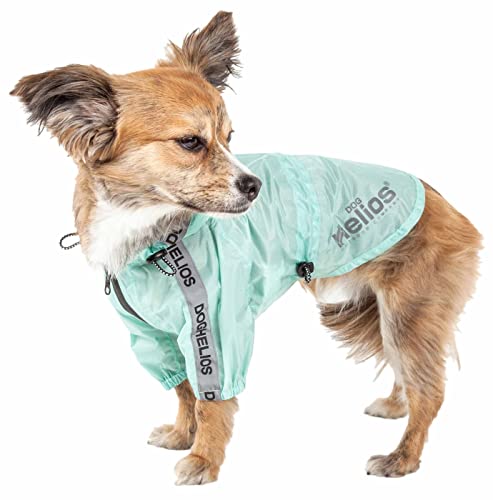 Dog Helios Torrential Shield Adjustable and Waterproof Dog Raincoat Poncho, XL, Green