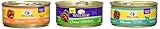 Wellness Natural Grain-Free Cubed Wet Cat Food Variety Pack Box - 3 Flavors (Tuna, Turkey, and Chicken) - 12 (5.5 Ounce) Cans - 4 of Each Flavor