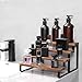 ZOBONETI Wooden Cologne Organizer For Men, 4 Tiers Cologne Stand Shelf, Perfume Organizer Holder, Fragance Display Storage Rack, Gift For Men