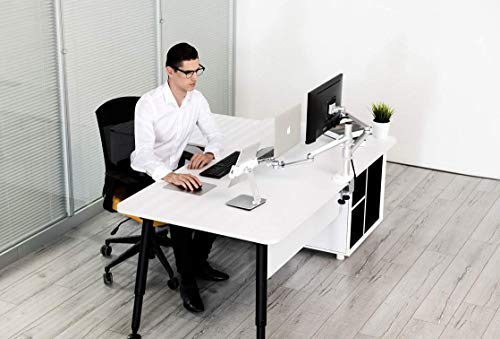 Magichold 3 In 1 Stand For Laptop And Monitor Or Tablet, Laptop/Monitor Desk Stand Arm, 360º Rotating, Height Adjustable,Supports Laptop(11-17 Inch), Monitor(17-32 Inch), Tablet/ Ipad Pro(5-13 Inch) #TOP3