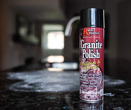 Rock Doctor Granite Polish Spray And Surface, 18 Oz. Can, Polish Tile, Marble, Kitchen Countertop, And Natural Stone Surfaces, Streak-Free Shine #TOP4