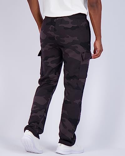 3 Pack Mens Open Bottom Cargo Pants Fleece Active Sports Athletic Training Sweats Track Running Casual Workout Men Pant Jogger Baggy Cargos Sweatpants Pockets Bottoms Lounge Heavy Warm - Set 4, 3Xl #TOP2