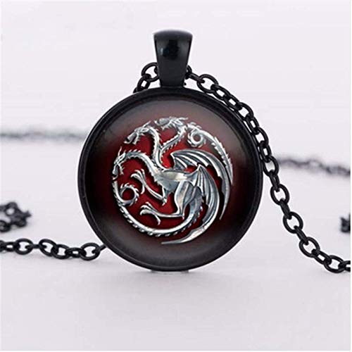 Colgante de cristal de 3 colores juego de trono tangolian cristal película collar collar joyería...