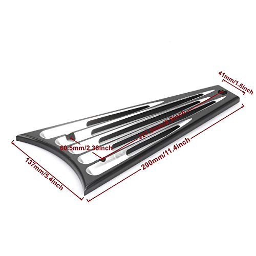 Black Billet CNC CUT Frame Grill For 2009-2013 For Harley Touring Road King Glide - Thumbnail 5