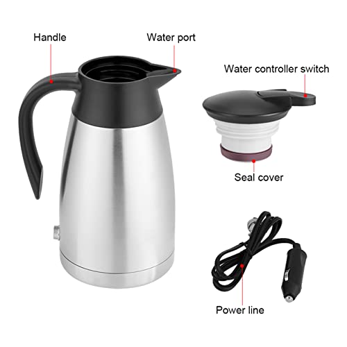 Hervidor eléctrico para auto 12V portátil 1000ml miniatura 7