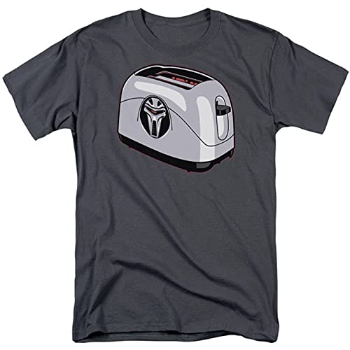 Bild: Battlestar Galactica Frakkin Toaster Cylon Charcoal Unisex T-Shirt Printed Tee Graphic Top Men Black Shirt S f�r 18,95 EUR  bei Amazon