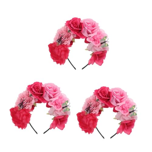 Couronne de fleurs Halloween et papillons style rétro pour fête du Jour des Morts