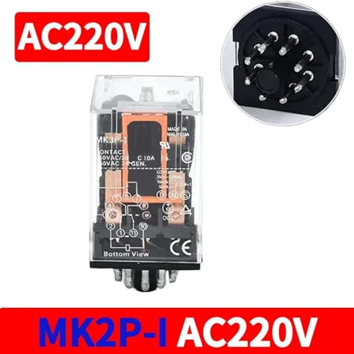 Relais électromagnétique MK2P-I AC220V 8PIN avec base PF083A lot de 10 - 2