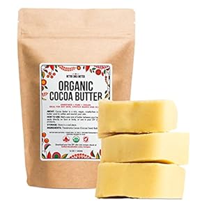 Better Shea Butter Organic Cocoa Butter Raw Unrefined – Food Grade USDA Certified – Cocoa Butter for Scars, Stretch Marks Cream – 100% Cocoa Butter Raw Organic for Skin Moisturizer, Lip Balm 16 oz