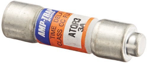 Mersen ATQR Time-Delay/Class CC Small-Dimension Fuse, 600VAC/300VDC, 200kA AC/100kA DC, 3 Ampere, 13/32 Diameter x 1-1/2 Length by Mersen