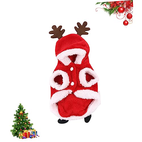 Costume de Noël pour chien Mipcase en flanelle douce - Lot de 3 pièces